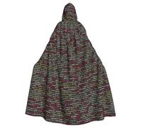 Longzehao Unisex robes capes Adult Programmer Programming Code Print Hooded Cloak for Cosplay Halloween Carnival Costumes
