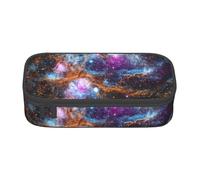 Longzehao Universe Galaxy Space Print Pencil Case Large Capacity Storage Pouch Holder Office Organizer box Makeup Bag