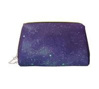 Longzehao Universe with Stars Galaxy Interstellar Print Leather zipper makeup bag Cosmetic Pouch Travel Organizer Toiletry Clutch, White, One Size, White, One Size