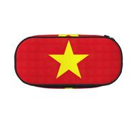 LONGZEHAO Vietnamese flag Print Simple rectangle Pen bag Storage case for Office supplies,cosmetics,toiletries