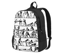 Longzehao Wrestlers Sports Print Casual Backpack for Men and Women,Large Capacity Travel Work Computer Backpacks