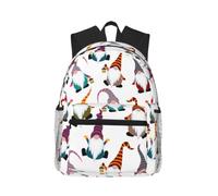 Longzehao Xmas Funny Gnomes Print Casual Fashions Backpack,Lightweight Sports Bookbag Travel Multip Rucksack.