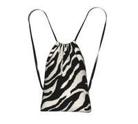 Longzehao Zebra Animal Print Drawstring Backpack,String Backpack Storage bag for Gym Traveling Sport Beach Swim