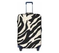 Longzehao Zebra Animal Print Travel Luggage Cover,Elastic Suitcase Cover Protector Fit 18-32 Inch Luggage, White, XL