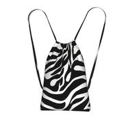 Longzehao Zebra Print Print Drawstring Backpack,String Backpack Storage bag for Gym Traveling Sport Beach Swim