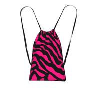 Longzehao Zebra Tiger Leopard pink Print Drawstring Backpack,String Backpack Storage bag for Gym Traveling Sport Beach Swim