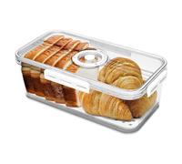 Longzhuo Bread Bins for Kitchen Counter, Time Recording Bread Storage, Bread Storage Containers with Lid, 6200ML Large Bread Box Plastic for Homemade Bread, Toast, Pastry, Cookie, Veggie (White)