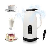 Longzhuo Car Kettle 12V/24V Electric Kettle for Car, Truck - 1200ML Temperature Control Kettle with Non-slip Base, Stainless Steel Portable Travel Kettle for Hot Water, Milk, Coffee