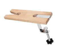 Longzhuo Essentials V-Shaped Hardwood Workshop Bench Peg Jewellery Making Tool with Steel Clamp, 193 x 62 x 15mm, Fret Saw Bench Pin for Jewellery Making