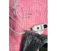 Longzhuo Heat Pads for Back Pain Relief - Heating Pad Electric 9 - Temp & 2H Timer Flannel Heat Pad (Pink + Grey, 30 x 60cm)