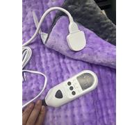 Longzhuo Heat Pads for Back Pain Relief - Heating Pad Electric 9 - Temp & 2H Timer Flannel Heat Pad (Purple + Grey, 45 x 84cm)