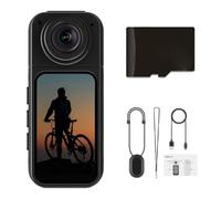 Longzhuo Thumb Action Camera, Waterproof Mini Body Camera Magnetic Thumb Camera HD Display, Hands-Free POV Helmet Cam for Cycling Motorcycle Vlogging, Sports & Adventure Recording (Black)