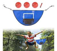 Longzhuo Trampoline Basketball Hoop with Breakaway Rim & 3 Mini Balls and Pump - Dunking Attachment for Kids & Adults, Indoor Outdoor Trampoline Accessory