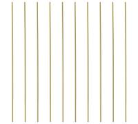 LongZYU 10 Pack Brass Rods, 3mm x 300 mm Solid Round Brass Rod, Pin Lathe Bar Stock, for DIY Craft, Welding, Lathe, Bar Stock, Drift Punches, Shaft, Model, Plane, Ship, Ca