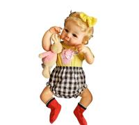 Lonian 19 Inch 48cm Baby Girl Reborn Doll Soft Cuddly Body Lifelike Doll (blue eyes)