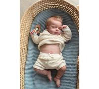 Lonian 20inch 50cm Full Body Vinyl Real Touch Baby with Hand Rooted Hair Reborn Dolls for Kids Age 3+ (Boy)