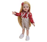Lonian 45cm Full Vinly Silicone Reborn Girl Doll with Clothes Accessories for 3+ Year Old Kids (Blond Hair)