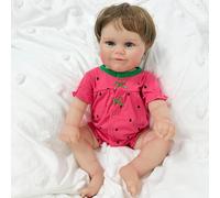 Lonian Realistic Newborn Doll Girls 18 inch Lifelike Baby Sweet Smile Newborn Real Life Baby Dolls Softness vin-yl Body for Kids