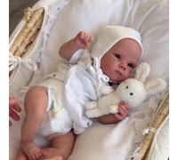 Lonian Reborn Babies Dolls 18 inch Realistic Newborn Lifelike Real Baby Open Eye Softness Cloth Body that Look Cute Toddler
