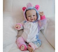 Lonian Reborn-Baby Girl 19 Inch Realistic Baby Dolls Newborn Doll Lifelike Toddler Dolls Handmade Washable Softness Vin-yl Body that Look Real Baby (E)