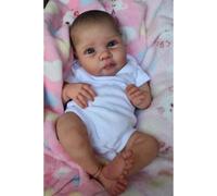 Lonian Reborn Dolls 19 Inch Realistic Newborn Baby Doll with Soft Body Lifelike Baby Dolls That Look Real with Pacifier (brown eyes)