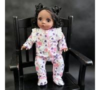 Lonian Reborn Dolls Black Skin Peeka Girl with Big Charming Eyes 16 Inch Toddler Doll Realistic Newborn Soft Cloth Body with Rooted Black Curly Hair