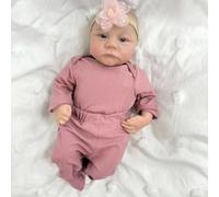 Lonian Reborn Dolls Girl - 17 Inches Handmade Washable Reborn Babies Vinyl Body with Clothes, Looks Like a Real Baby(Open eyes Girl) (Vinyl girl body)