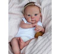 Lonian Reborn Dolls Girl - 18 Inches Handmade Washable Reborn Babies Soft Vinyl Body with Anatomically Correct, Reborn Baby Doll Looks Like a Real Baby (white)
