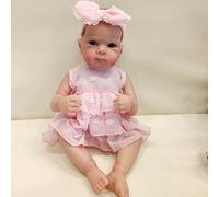 Lonian Reborn Dolls Girl - 18 Inches Handmade Washable Reborn Babies Soft Vinyl Body with Anatomically Correct, Reborn Baby Doll Looks Like a Real Baby (pink)