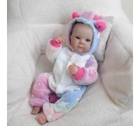 Lonian Reborn Girl 17 Inch Handmade Realistic Reborn Babies Dolls Newborn Baby with Softness Silicone Vin-yl Body Real Life with Toy Accessories