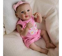 Lonian Reborn Girl Dolls 19 Inch Reborn Dolls Realistic Newborn Baby Dolls Soft Body Poseable Full Vinyl Body Girl Like a Baby with Feeding Kit for Kids (Abigail)