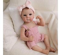 Lonian Reborn Girl Dolls 19 Inch Reborn Dolls Realistic Newborn Baby Dolls Soft Body Poseable Full Vinyl Body Girl Like a Baby with Feeding Kit for Kids (Bettie)