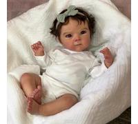 Lonian RReborn Dolls 18 Inch Realistic Baby Dolls Softness Body Real Life Newborn Baby Doll Girl Lovely Awake for Kids Birthday & collecting (brown eyes)