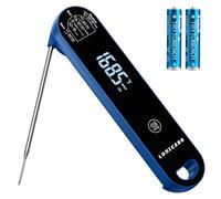 Lonicera Digital Meat Thermometer for Food Cooking. Instant Read Less Than 0.6 Sec, ±0.5℉ Accuracy with Thermocouple Tech. IP67 Waterproof Design, Ambidextrous VA Display, Auto Wake up (Blueberry)