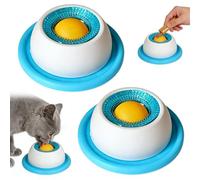 LoNinLoAn 2Pcs Dog Cat Licking Bowl, Multi-Pet Lick Mat Bowl with Rotating Ball
