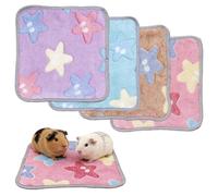 LoNinLoAn 4 Pcs Guinea Pig Blankets, 12 x 12 Inches Waterproof Warm Bedding