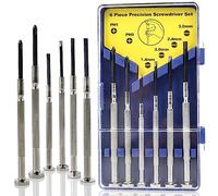 Lonisiv 6 PCS Precision Screwdriver Set, Eyeglass Repair Kit, Flat Head & Philips Head Screwdriver Set, 6 Different Sizes, Suitable for Watch, Electronic Repairs