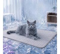 Lonivea Cooling Mat for Cats - Instant Cooling Relief，Grey：XL (100 x 70cm)