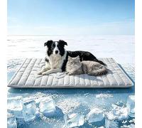 Lonivea Cooling Mat Machine Washable Pet Bed for Indoor，Grey：M(91x58cm)