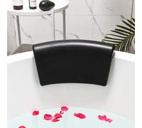 Lonkenn Bath Pillows for Tub, Waterproof Bath Pillow with 2 Suction Cups, Ergonomic Head & Neck Support, Quick-Dry & Easy Clean, Relaxing Bathtub Accessories-Black