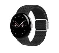 Lonkenn Braided Bracelet Compatible with Google Pixel Watch 3 45 mm, Replacement Bands, Magnetic Closure, Elastic Sports Strap Made of Nylon/Fabric for Men and Women, Black