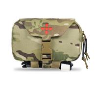 Lonloke Ifak Pouch-Rapid Deployment Tactical MOLLE Trauma Kit Pouches, Quick Release Tear-Off Medical First Aid Kit Organiser with Red Immediate Identify for Emergency Surviva Activities. (MC)