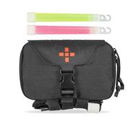 Lonloke Ifak Pouch-Rapid Deployment Tactical MOLLE Trauma Kit Pouches, Quick Release Tear-Off Medical First Aid Kit Organiser with Red Immediate Identify for Emergency Surviva. (BK+Glow Sticks)
