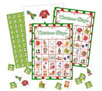 LONLONBANG Christmas Bingo Party Games - Christmas Party Games for Women - 24 Players - Christmas Party Supplies Family Activities - Party Favor Gifts for Women Family Activities - L537