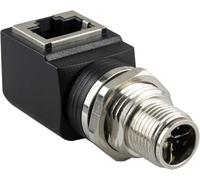 Lonlonty M12 X Code 8-Pin to RJ45 Adapter Cat6, 10GbE Industrial Ethernet, Shielded Plug, IP68 Waterproof, for Automation Applications (Male)
