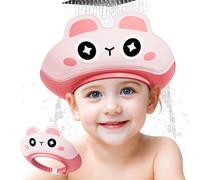 Lonlown Shower Cap for Kids, Baby Shower Cap for 1-10 Years, Bath Visor for Toddlers, Hair Washing Protection, Cute Rabbit Shape Makes Baby Bath More Fun