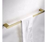 Lonmrrton Single Shower Towel Bars, Stainless Steel Towel Holder Wall Mounted Towel Rack, 40cm 50cm Optional, Towel Rod Brushed Gold Finish, Screws Mounting (Size : 50cm)