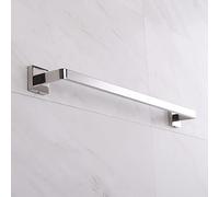 Lonmrrton Square Towel Rails, Stainless Steel Towel Rod Towel Holder Wall Mounted Towel Bar for Bathroom or Hotel Lavatory, 41.5cm 56cm 71.5cm Optional, Polished Silver Finish (Size : 56CM)