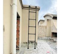 Lonmrrton Wall Mounted Metal Ladder Basement Window Well Escape Ladder, 210cm 220cm 230cm 240cm 250cm Universal Climbing Ladder Fire Escape Ladders, Loads 150kg(100cm/39in)