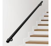 Lonmrrton Wall Mounted Railing, Indoor Staircase Handrail Safety Non-Slip Stair Banister Support Rod with Accessories - 1 2 3 4 5 6 metres(2ft/60cm)